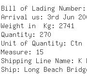 USA Importers of antenna - K Line Logistics U S A I