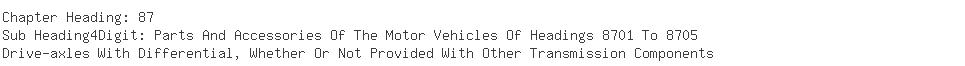 Indian Importers of axle - Mahindra Mahindra Ltd(automotive Sector