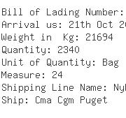 USA Importers of bags jute - Pegasus Maritime Inc