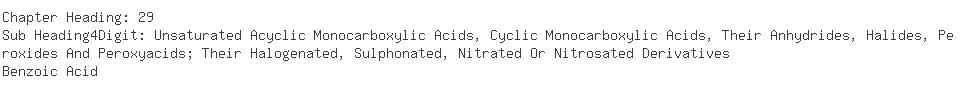 Indian Exporters of benzoic acid - Parakem