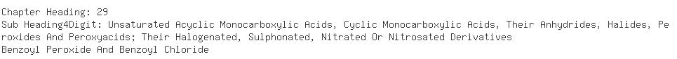 Indian Exporters of benzoyl - Chempro Exports (india)