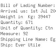 USA Importers of bolt - Egl Ocean Line