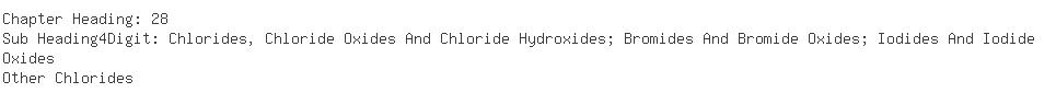 Indian Importers of chloride - Chemilab Corporation