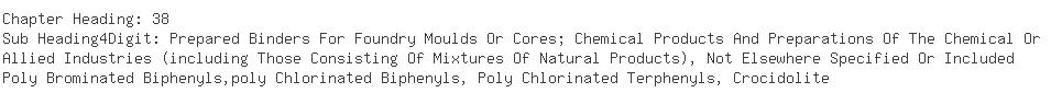 Indian Importers of chlorinated - Indian Oxides  &  Chemicals Limited