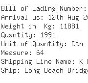USA Importers of clock - Egl Ocean Line C O