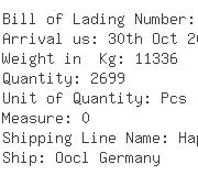 USA Importers of cocoa - Dhl Danzas Air  &  Ocean Inc Usa