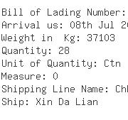 USA Importers of cod oil - Egl Ocean Line 620 Westport
