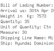 USA Importers of consumable - Mitsubishi Logistics America Corpor