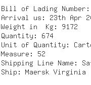 USA Importers of cotton textile - Vizion Logistics 156-15