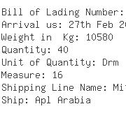 USA Importers of ethylene - Mitsubishi Logistics America Corp