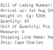 USA Importers of foam rubber - Panalpina Inc -ocean Freight