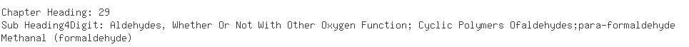 Indian Exporters of formaldehyde - Loyal Trading Company