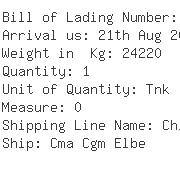 USA Importers of glycerine - Greensville Terminal