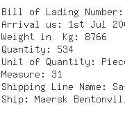 USA Importers of hoists - Dsl Star Express C/o Maersk