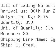 USA Importers of hook - Egl Ocean Line