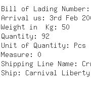 USA Importers of jacket - Carnival Cruise Lines