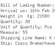 USA Importers of metal frame - Panalpina Ocean Freight Div O F Se