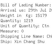 USA Importers of packing items - Panalpina Ocean Freight Division