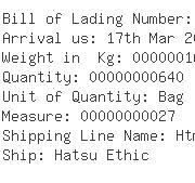 USA Importers of poly resin - Egl Ocean Line C/o