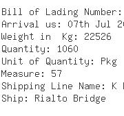 USA Importers of polyacetal resin - Senko Container Line New York C O