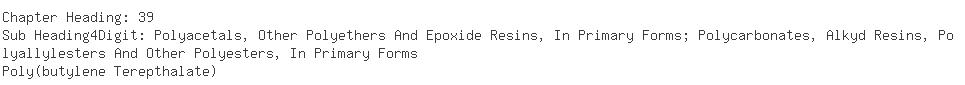 Indian Importers of polybutylene terephthalate - Ge Plastics India Ltd