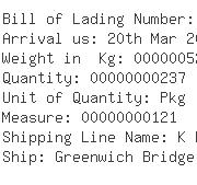 USA Importers of pump spare - Egl Ocean Line