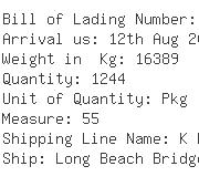 USA Importers of rayon - Egl Ocean Line C O