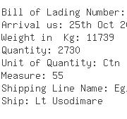 USA Importers of sealing tape - Egl Ocean Line
