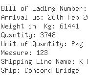 USA Importers of shackle - Egl Ocean Line