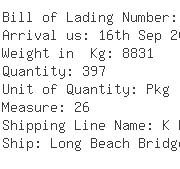 USA Importers of spandex polyester - Egl Ocean Line