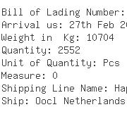 USA Importers of sponge - Hellmann Worldwide Logistics Inc