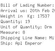 USA Importers of steel drum - Mitsubishi Logistics America Corp