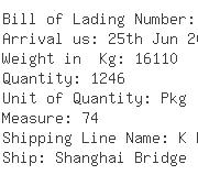 USA Importers of tin - Egl Ocean Line C O