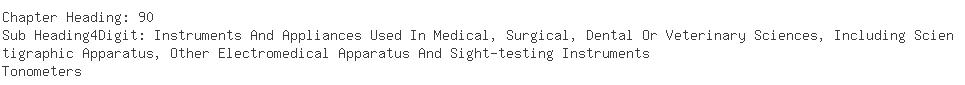 Indian Importers of tonometer - Metco Scientific Industries