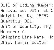 USA Importers of upholstery fabric - Hanjin Logistics U S Attn