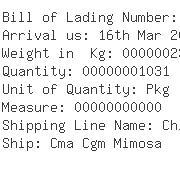 USA Importers of vanilla - Panalpina Inc-ocean Freight Div