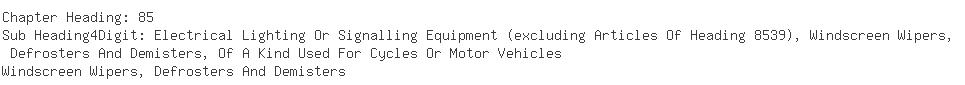 Indian Importers of wiper - All Ministries/dept. Of Cent